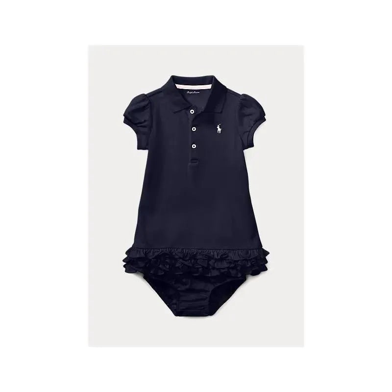 Ralph Lauren – Baby Ruffled Polo Dress & Bloomer-French Navy