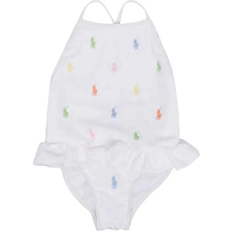 Ralph Lauren Baby – Ruffled Polo Dress & Bloomer, White