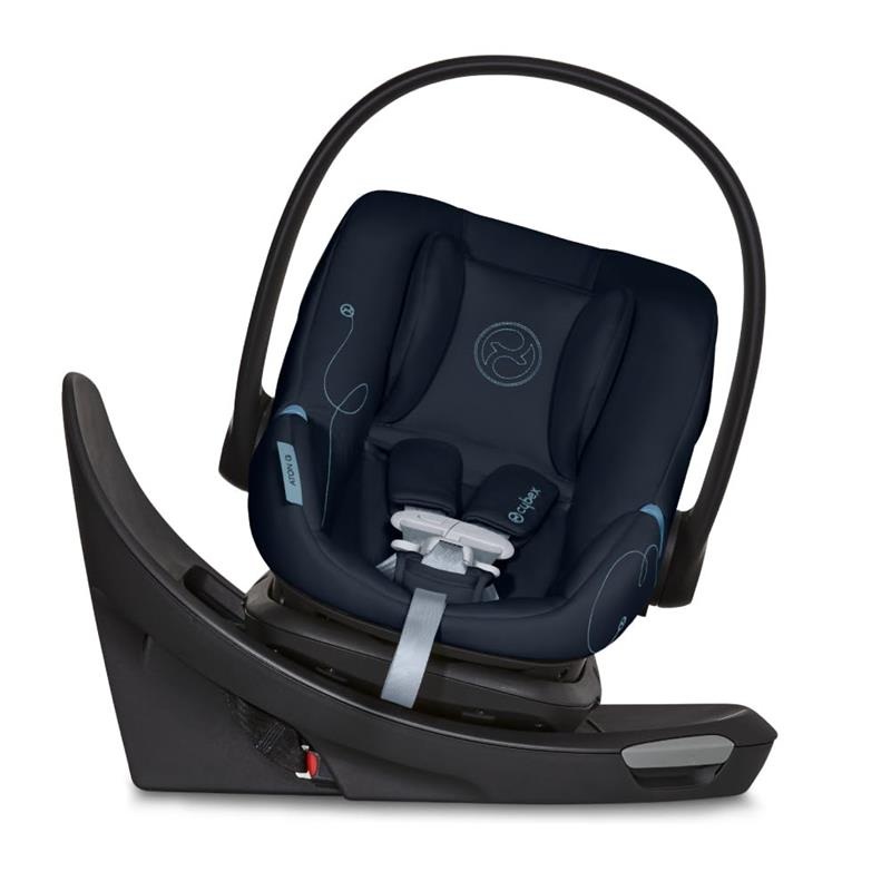 Cybex Aton G Swivel Infant Car Seat with 180-Degree Rotate, Linear Side-Impact Protection, 11-Position Headrest, SensorSafe & Safelock Base, Ocean