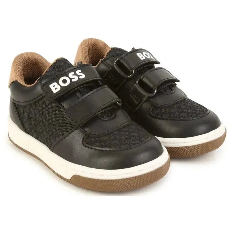 Hugo Boss Baby – Boys Black Tan Velcro Sneaker