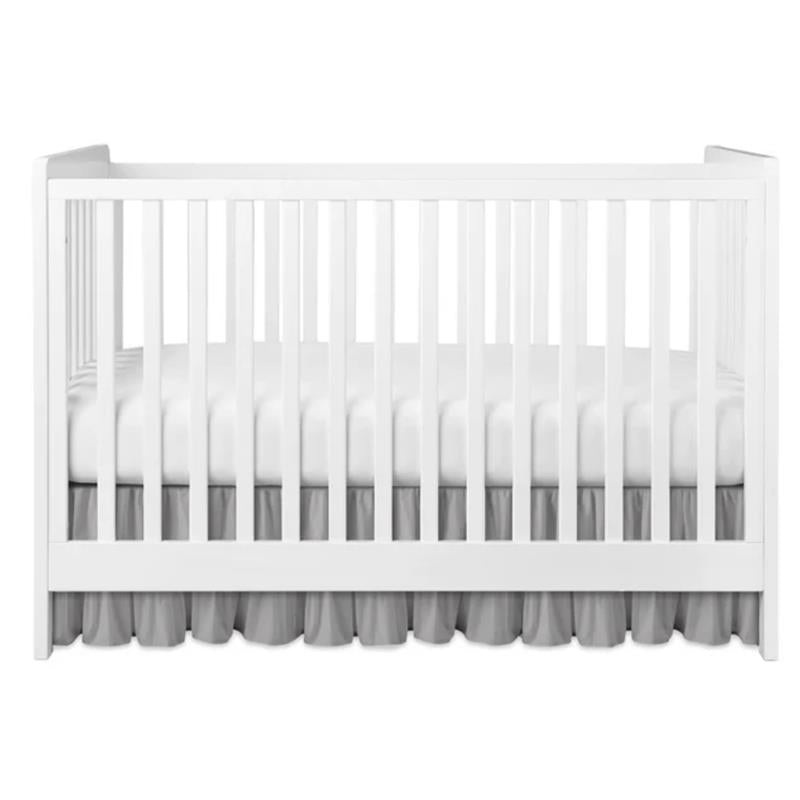 Jlika – Ruffled Crib Skirt For Baby Bed, Gray