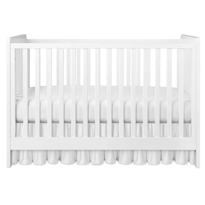 Jlika – Ruffled Crib Skirt For Baby Bed, White