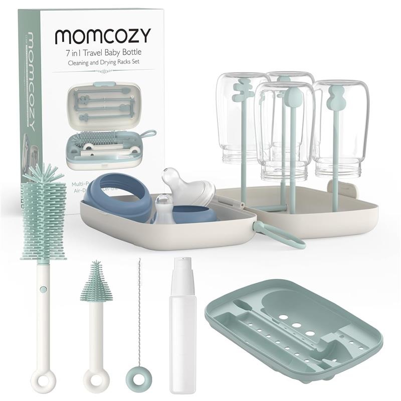 Momcozy – 7-in-1 Baby Bottle Brush Set with Silicone Brush