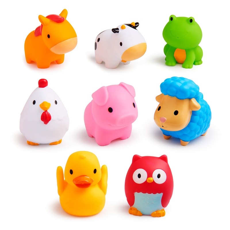 Munchkin Baby Bath Toy Squirts, Farm Animals, 8 Pack