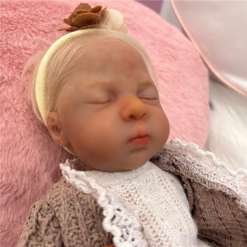 Reborn Baby Doll – Mini White Vinyl & Rooted Hair