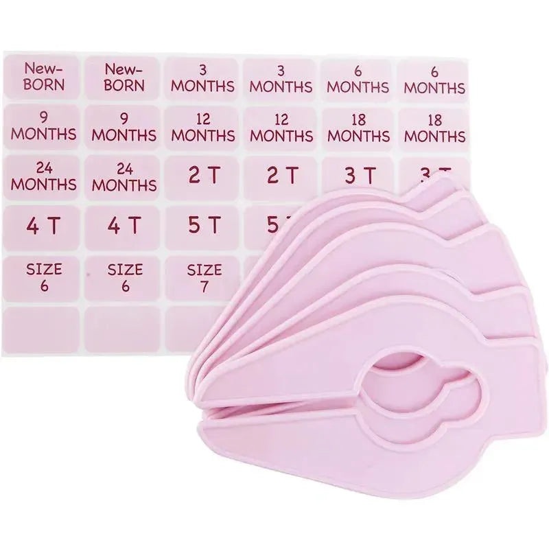 Baby Buddy – 5Pk Size-It Closet Organizers, Pink