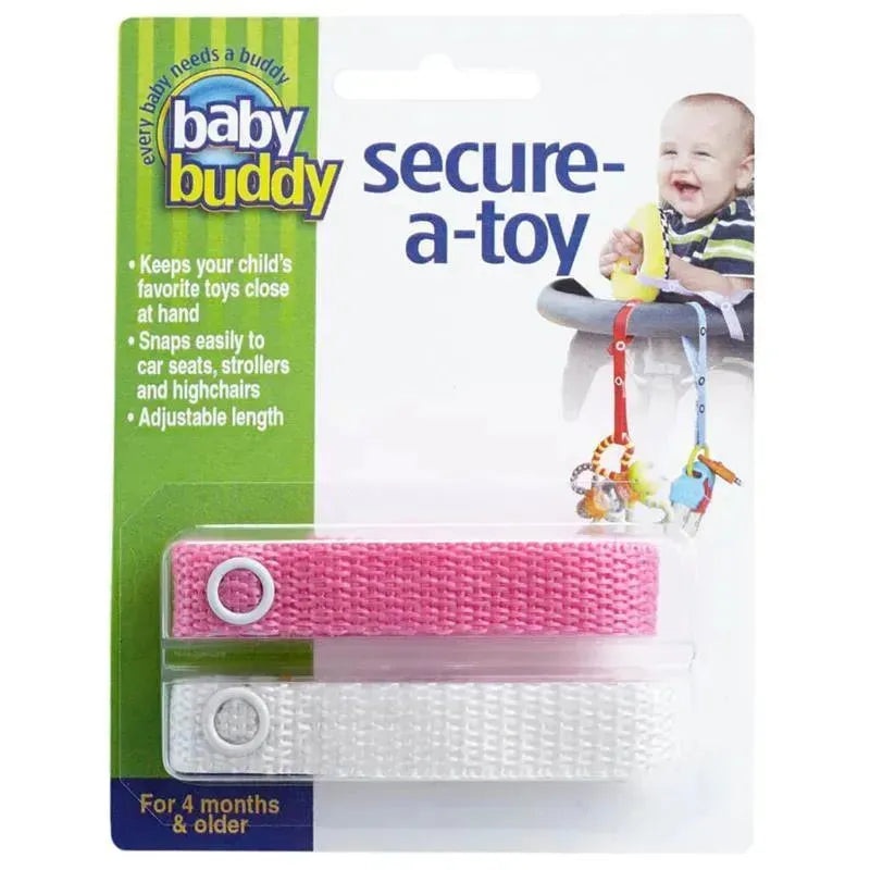 Baby Buddy – Secure A Toy Tether, Pink/White