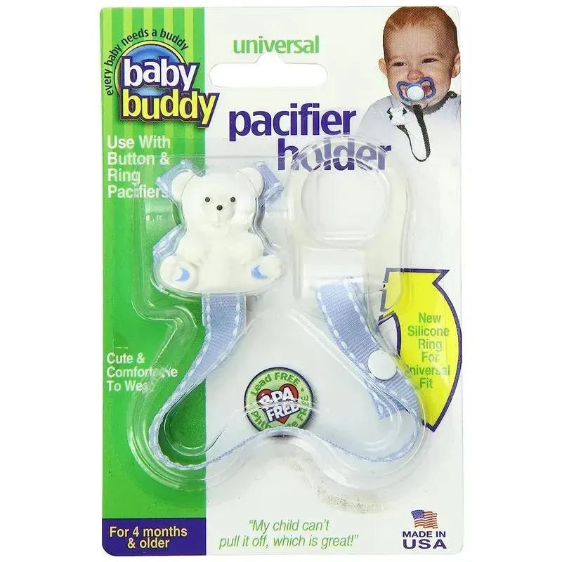Baby Buddy – Universal Pacifier Holder Stitches, Blue/White