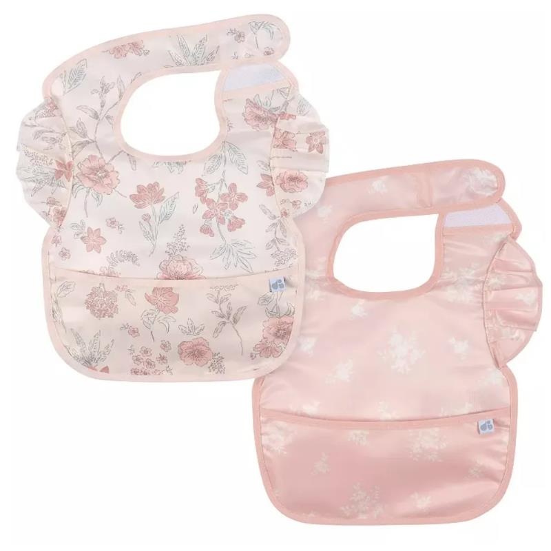 Just Born – 2Pk Wipeable Bibs Girl Pink