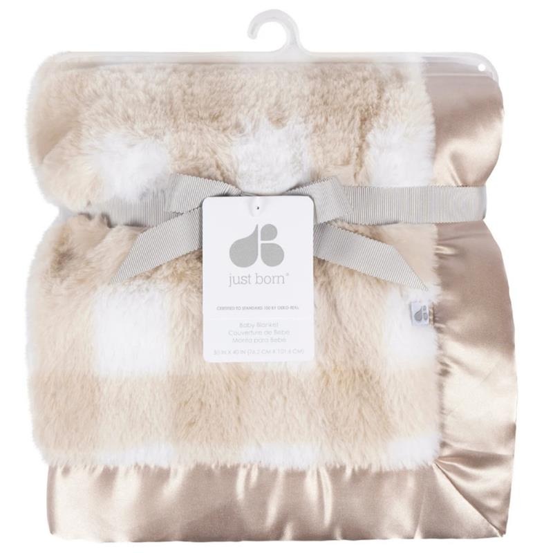Just Born – Baby Neutral Tan Plush Blanket