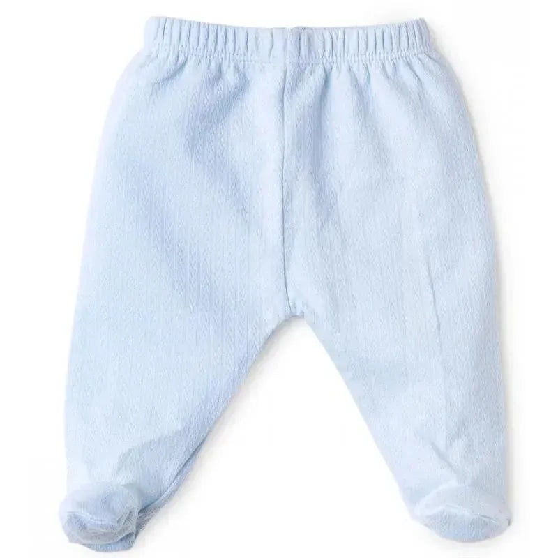 Kissy Kissy Pointelle Footed Pant, Light Blue NB