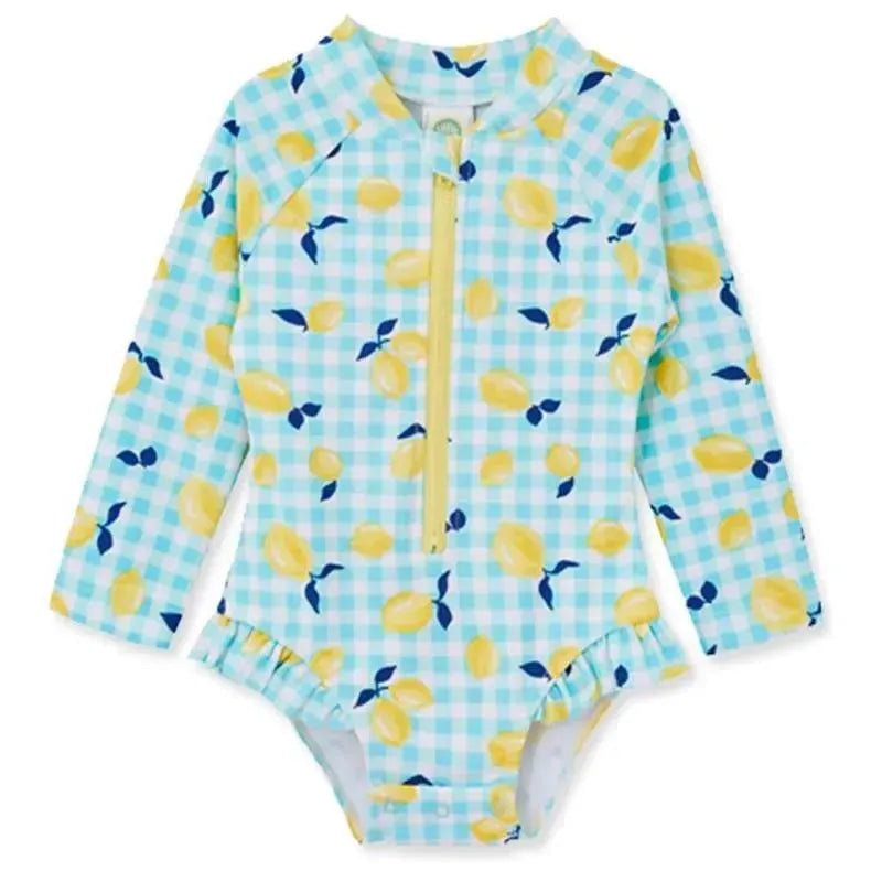 Little Me – Baby Girl Lemon Rashguard Blue