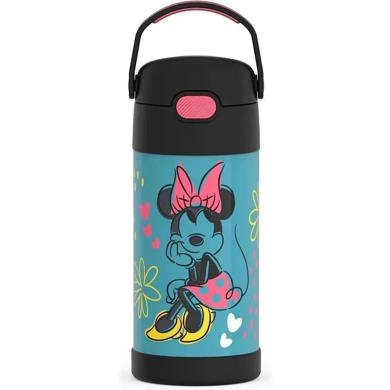 THERMOS – 12Oz Stainless Steel Insulated Straw Bottle, Minnie Mouse