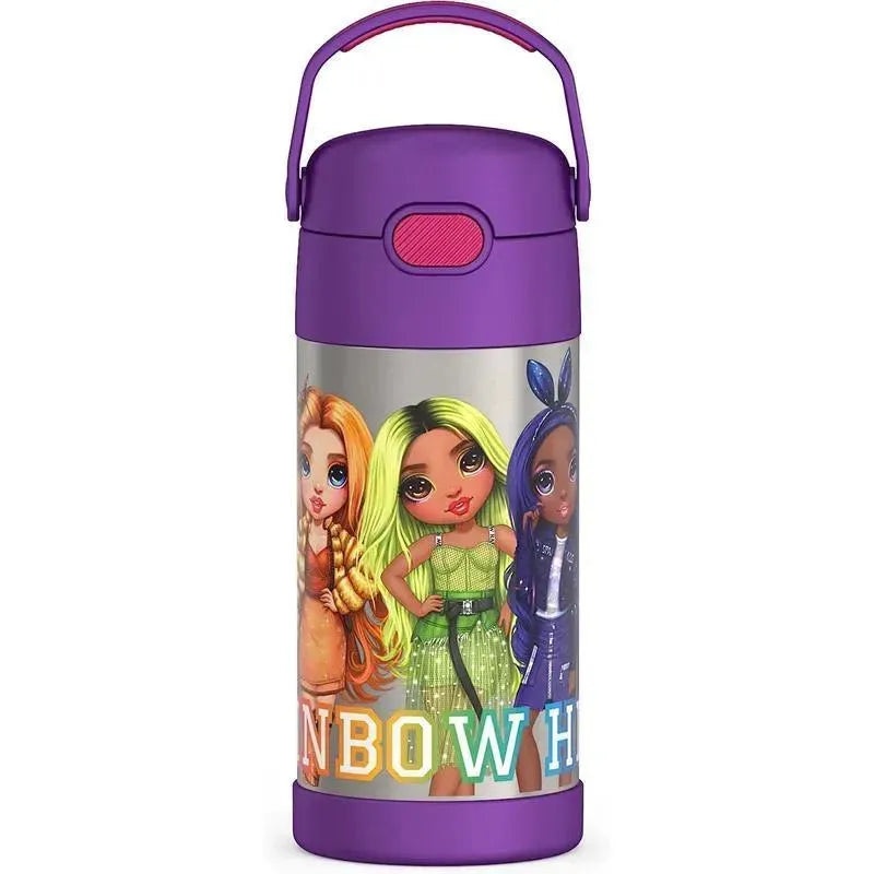 THERMOS – 12Oz Stainless Steel Insulated Straw Bottle, RAINBOW HIGH