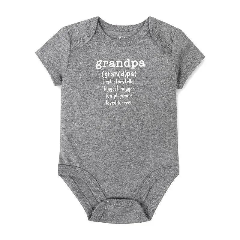 A.D. Sutton – Baby Romper Grandpa, Grey