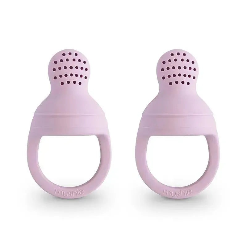 Mushie – 2Pk Silicone Baby Fresh Fruit & Food Feeder Pacifier, Soft Lilac
