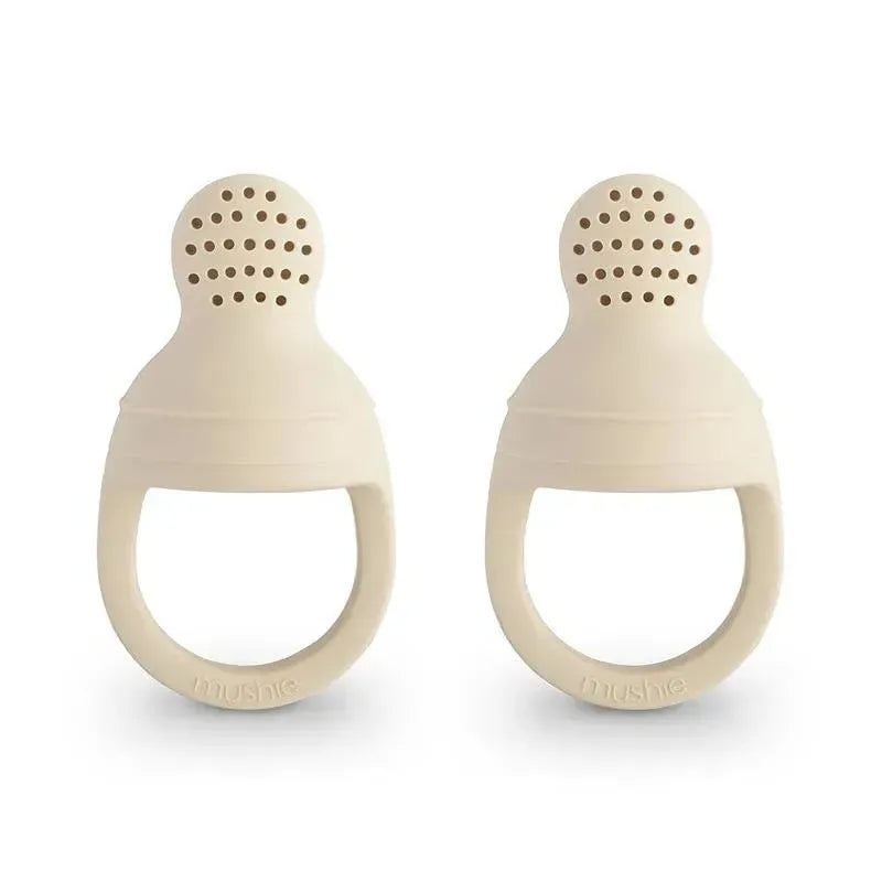 Mushie – 2Pk Silicone Fresh Food Feeder, Shifting Sand