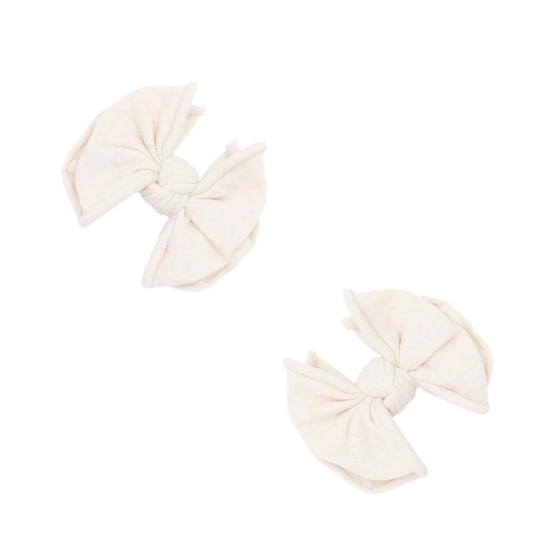 2PK BABY FAB CLIPS: oatmeal