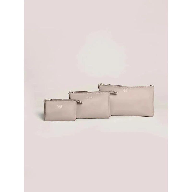 3-piece Pouch Set Taupe