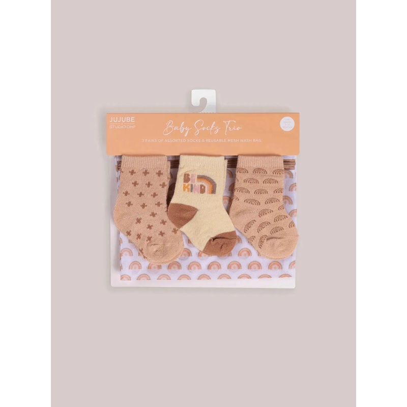 Baby Socks Trio – Be Kind Rainbows