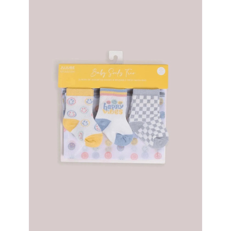 Baby Socks Trio – Happy Baby Vibes