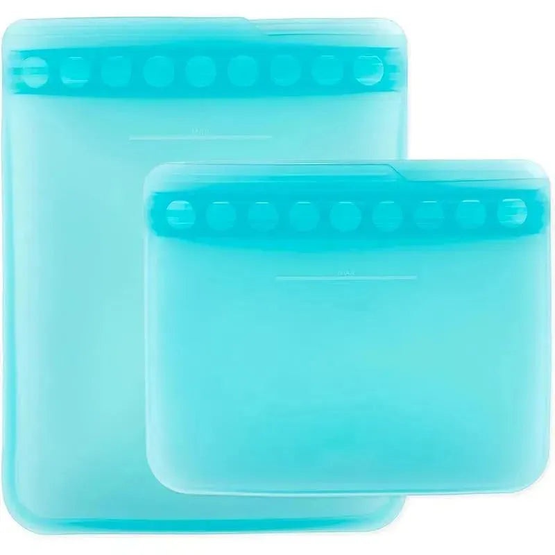 Bumkins – 2Pk Silicone Flat Reusable Bag, Blue