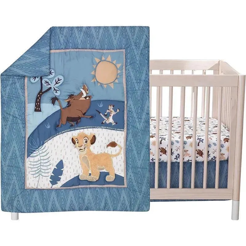 Lambs & Ivy – 3Pk Lion King Adventure Baby Crib Bedding Set, Blue