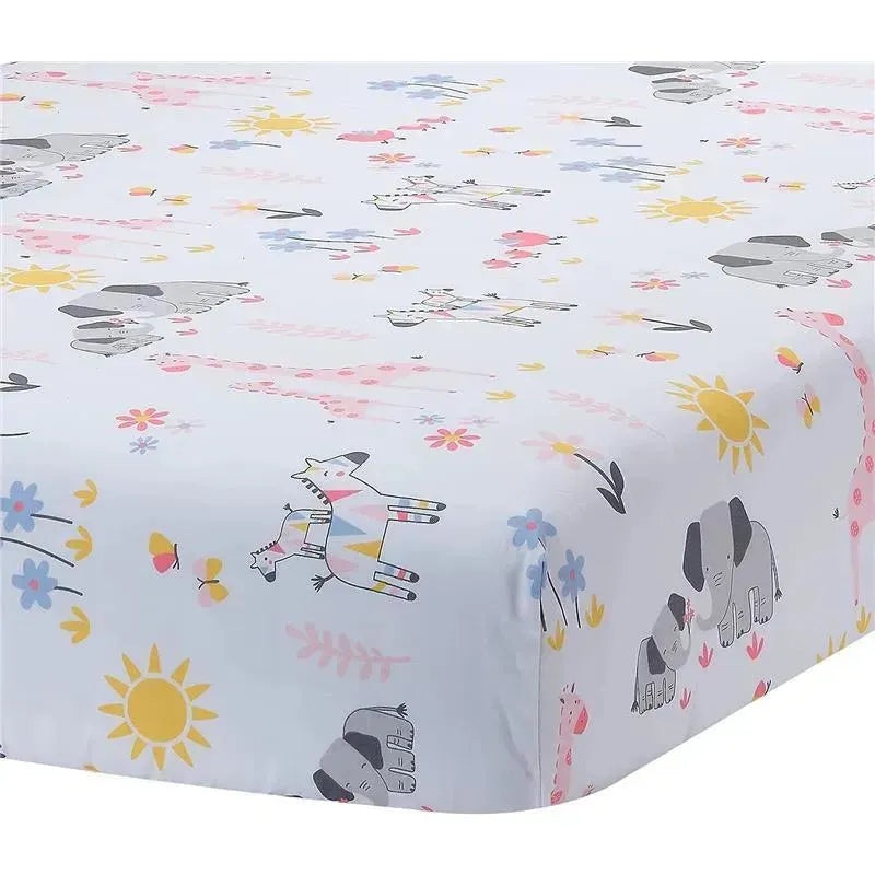 Lambs & Ivy – Jazzy Jungle Baby Fitted Crib Sheet