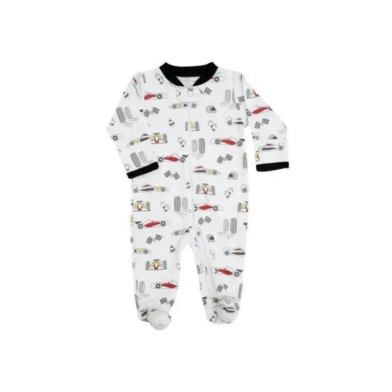 Noomie – Baby Boy Zipper Footie Race Cars