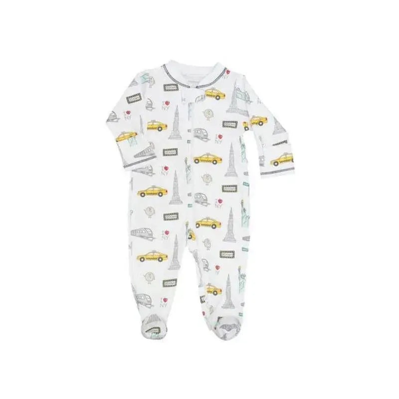 Noomie – Baby Neutral Zipper Footie New York