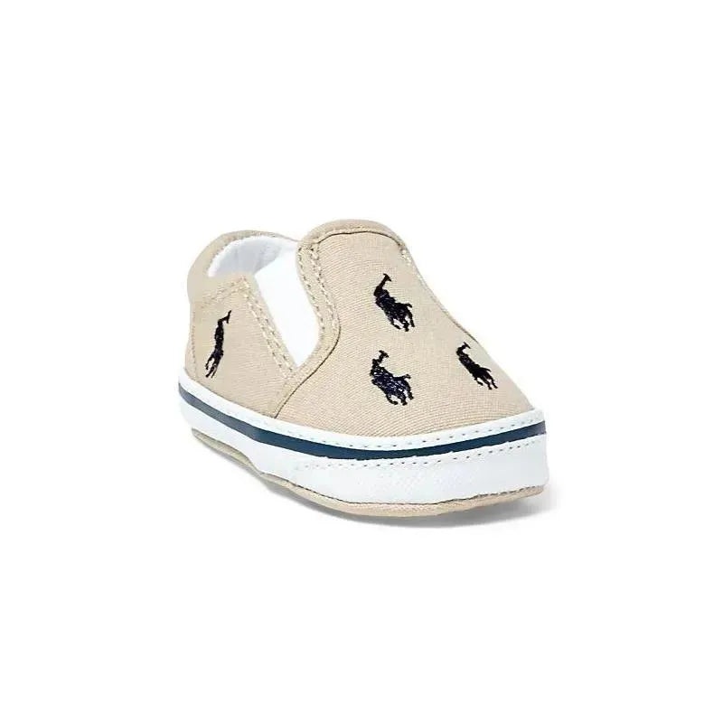 Ralph Lauren Allover Pony Slip-On, Khaki/Navy