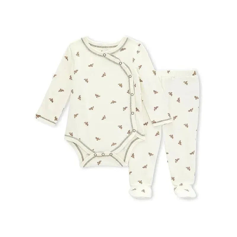 Burts Bees – Golden Bee Bodysuit & Footed Pant Set