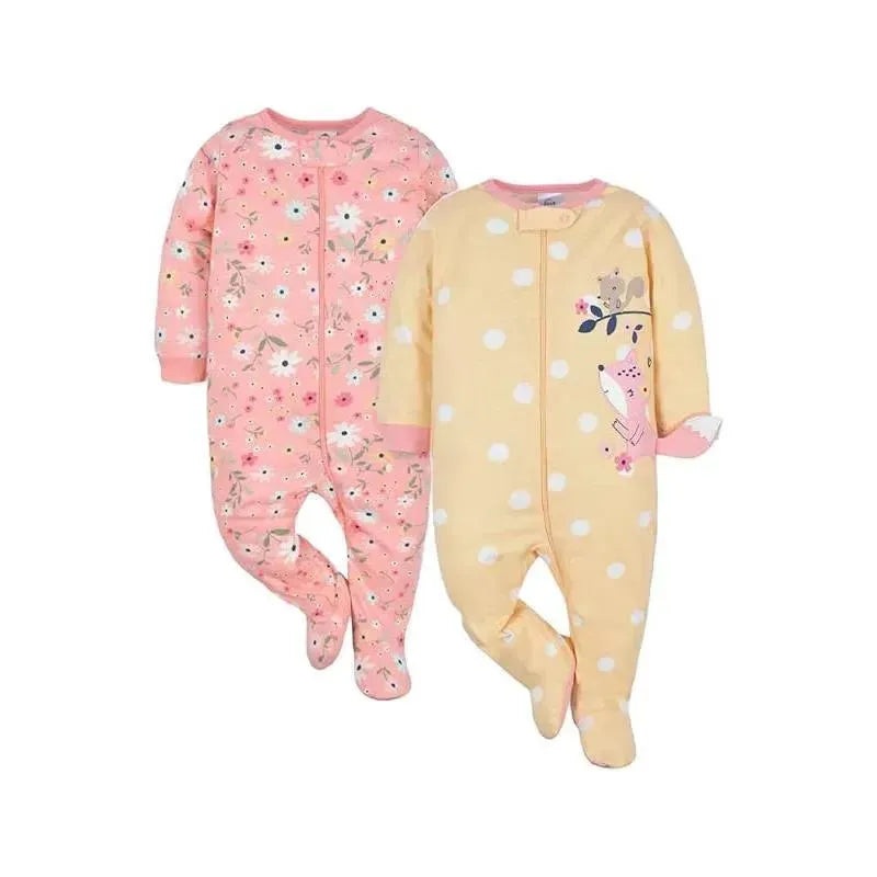 Gerber – 2Pk Baby Girl Fox Sleep N’ Play