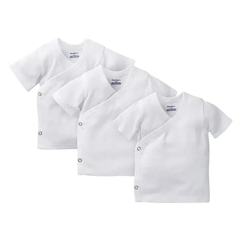 Gerber 3-pack White Side Snap Shirts
