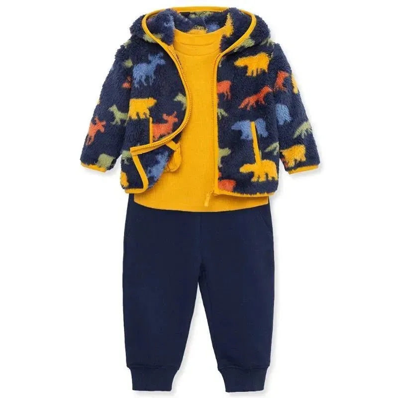 Little Me – 3Pk Baby Boy Woodland Infant Sherpa Set