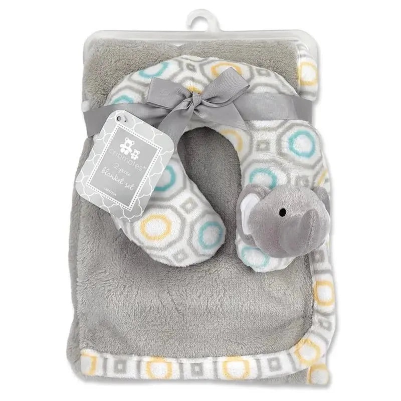 Baby King – Cribmates Baby Blanket With Neck Support, Elephant Grey