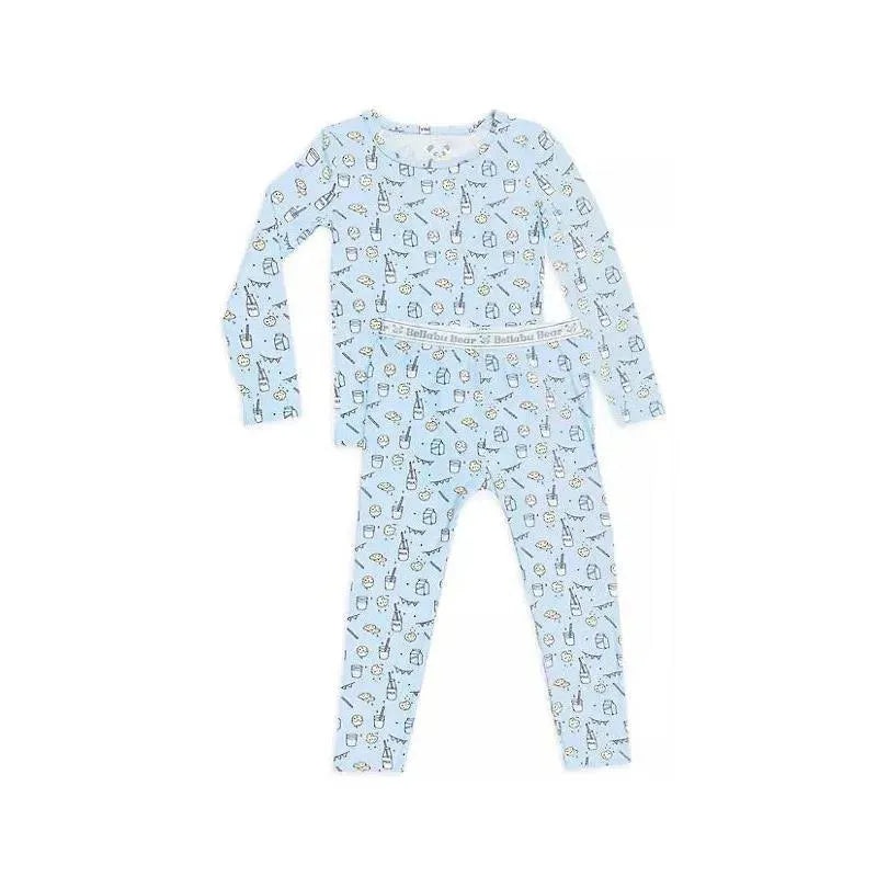 Bellabu Bear – Blue Baby Two-Piece Milk & Cookies Pajama Set