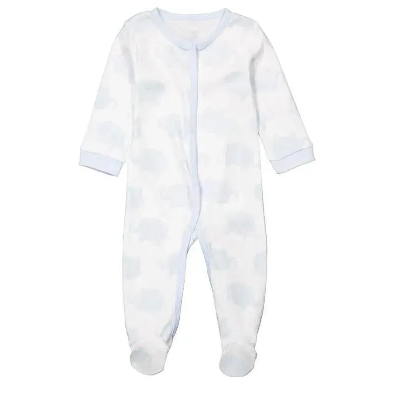 Rose Textiles – Baby Boy Blue Elephant Interlock Coverall