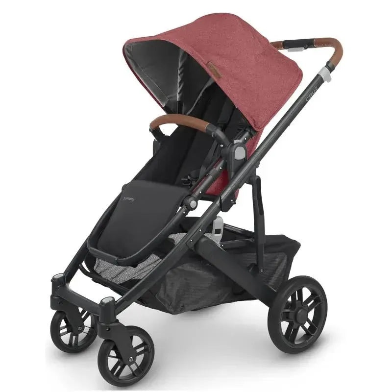 Uppababy – Cruz V2 Stroller, Lucy (Rosewood Mlange/Carbon Frame/Saddle Leather)