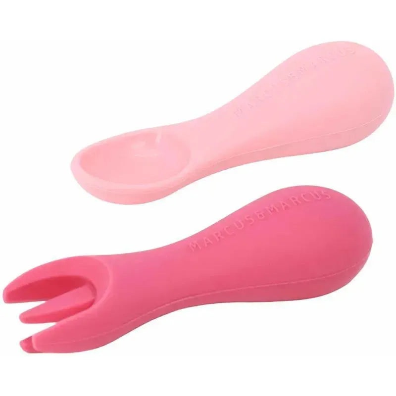 Marcus & Marcus – Silicone Palm Grasp Spoon & Fork Set, Pokey