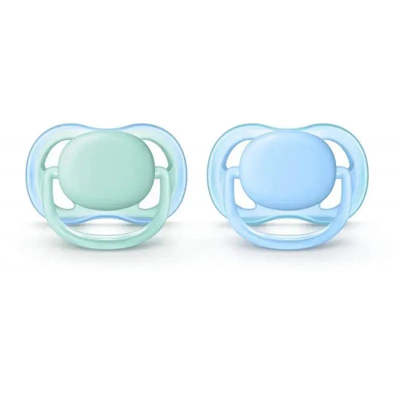 Avent – Ultra Air Pacifier 0-6M, Blue/Green, 2 Pk