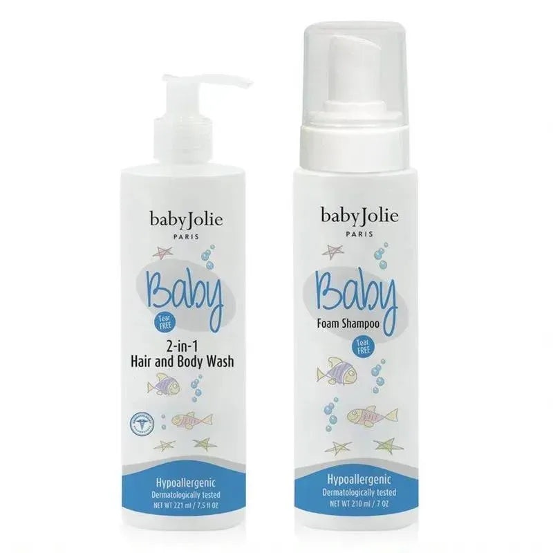 Baby Jolie – Baby Wash Set ( 2-In-1 Body & Hair Wash & Foam Shampoo)