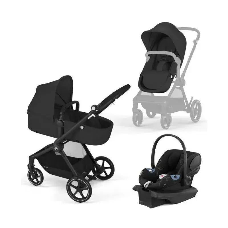 Cybex – Eos Stroller Black Frame & Aton G, Moon Black