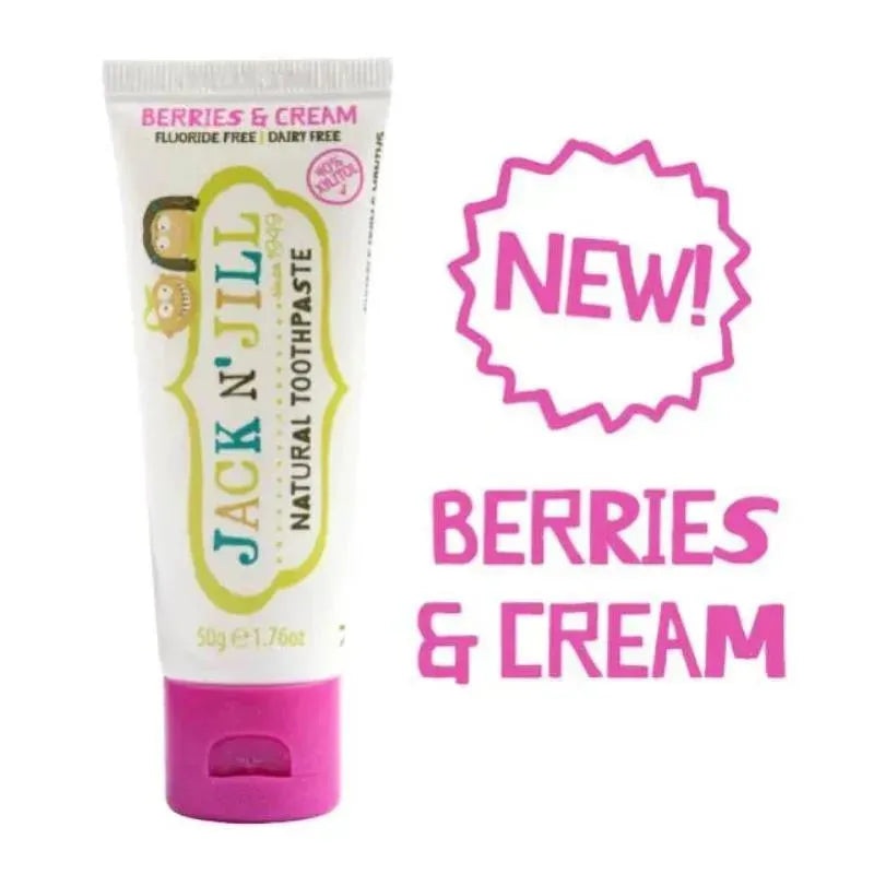 Jack N’ Jill – Natural Toothpaste for Babies & Toddlers, Berries & Cream 1.76 Oz