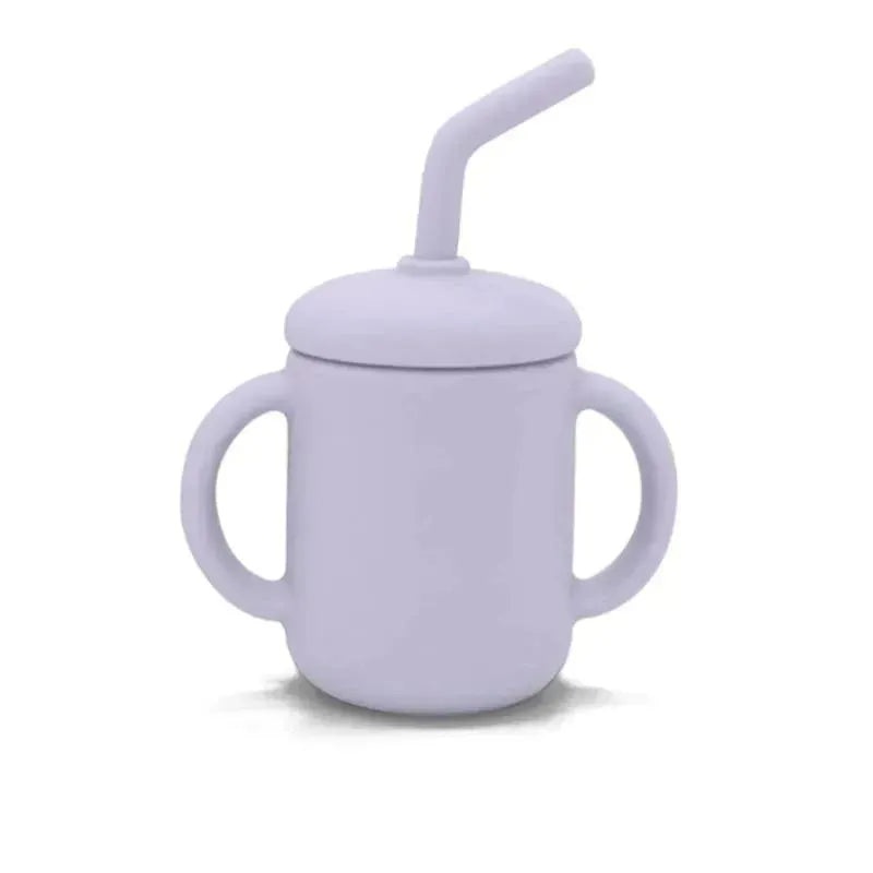 Kushies – Sili Sippy Cup + Straw Violet lilac