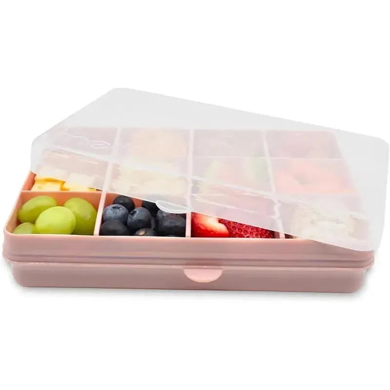 Melii – 12 Compartments Divided Snack Container, Pink