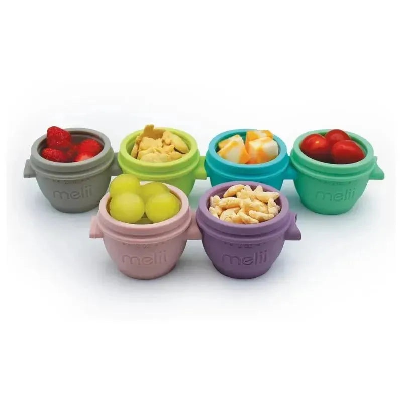 Melii – 6Pk Snap & Go Baby Food Storage Containers with lids, 2 Oz