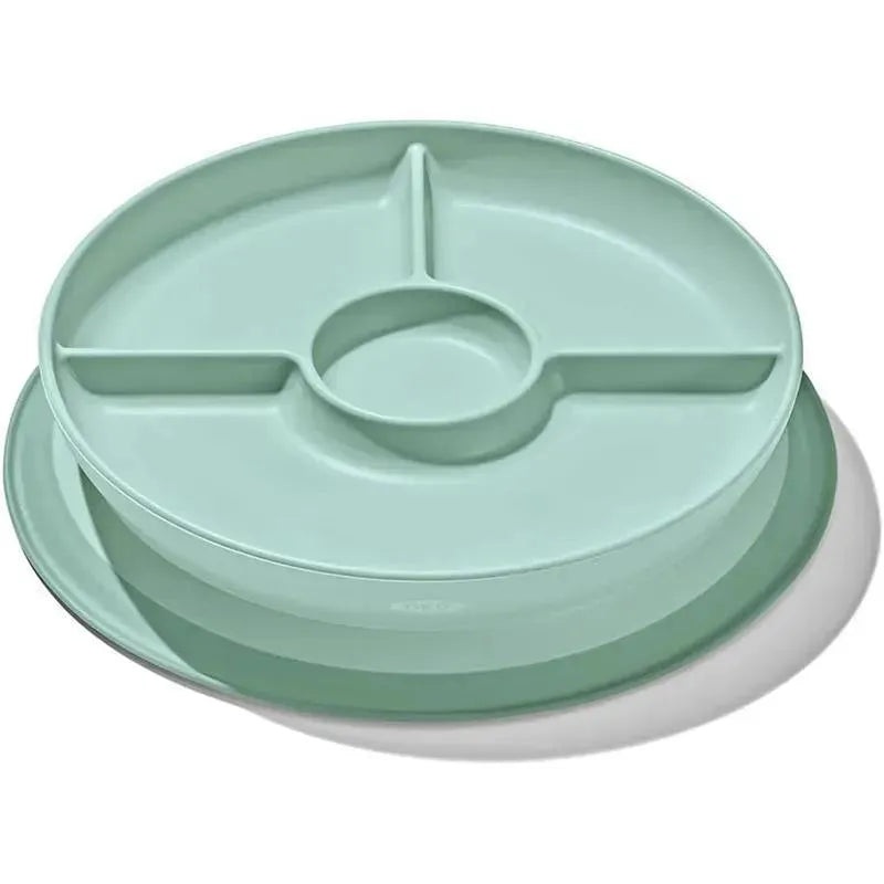OXO – Tot Stick & Stay Suction Divided Plate, Opal