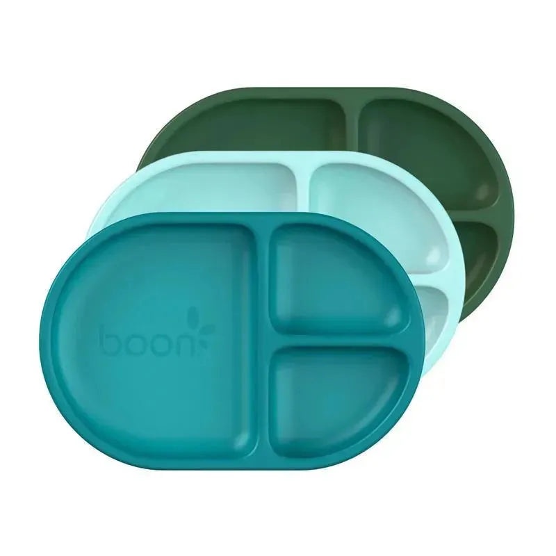 Boon – CHOW Bbay and Toddler Silicone Divided Plate Set, Blue