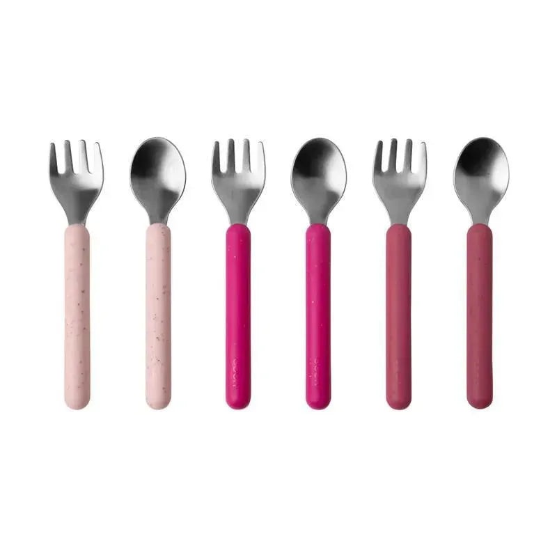 Boon – CHOW Toddler Stainless Steel Utensil Set, Pink